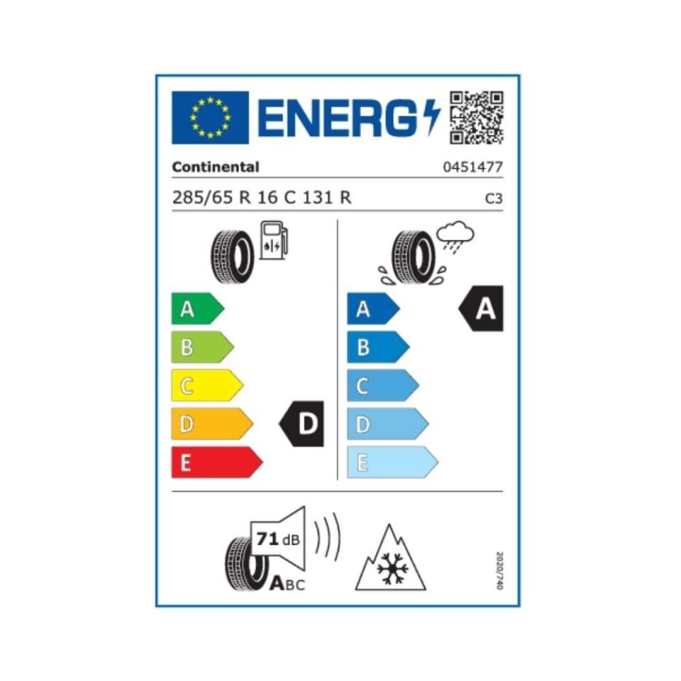 Continental VanContact A/S 285/65 R16C 131R (Üretim Yılı:2024)