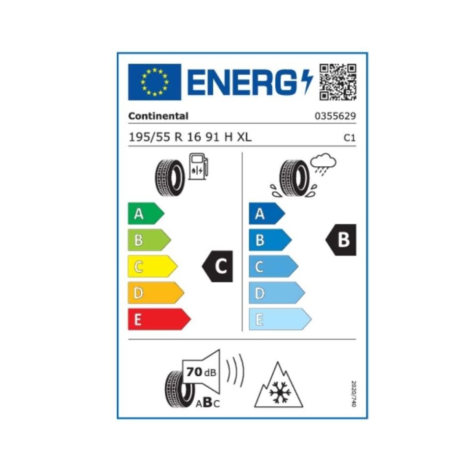 Continental 195/55R16 Winter Contact Ts870 Xl 91H (Üretim Yılı:2025)