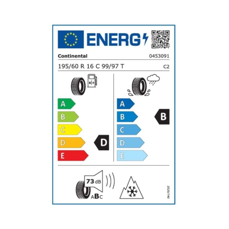 Continental 195/60R16 Van Contact Winter 99/97T (Üretim Yılı:2025)