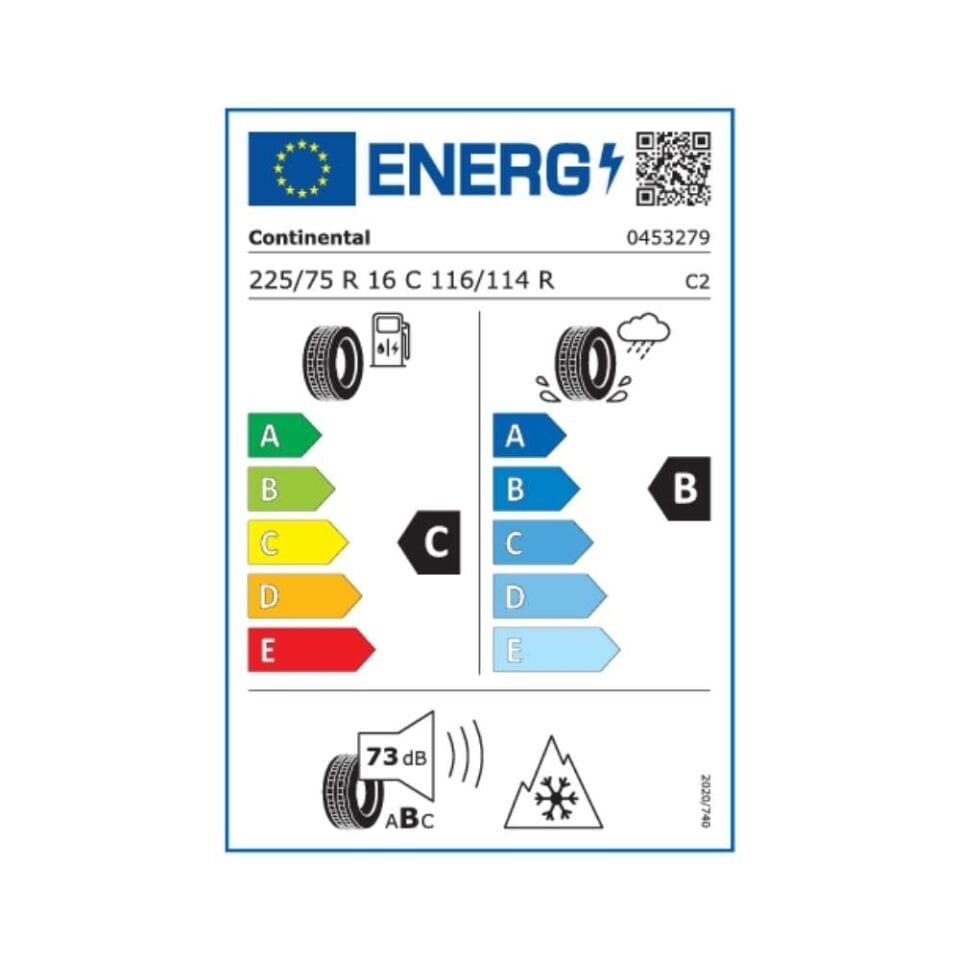 Continental 225/75R16C Van Contact Winter 116/114 (Üretim Yılı:2025)
