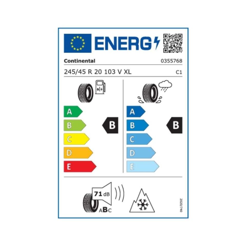 Continental WinterContact TS 870 P 245/45 R20 103V XL FR (Üretim Yılı:2025)