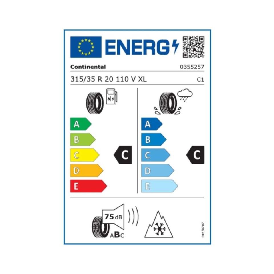 Continental 315/35/20 Winter Contact ts860 SSR 110V XL (Üretim Yılı:2024)