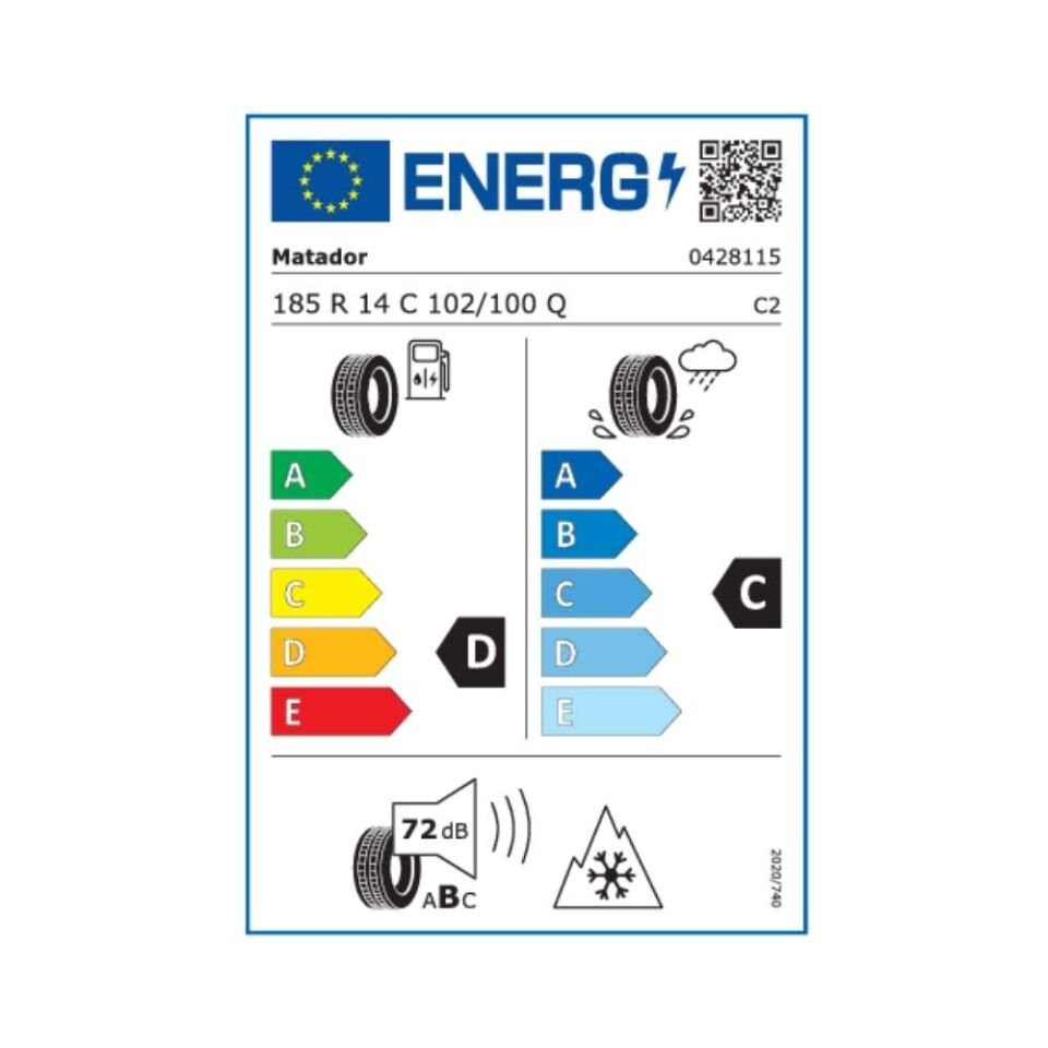 Matador Nordicca Van 185R14C 102/100Q 8PR (Üretim Yılı:2025)