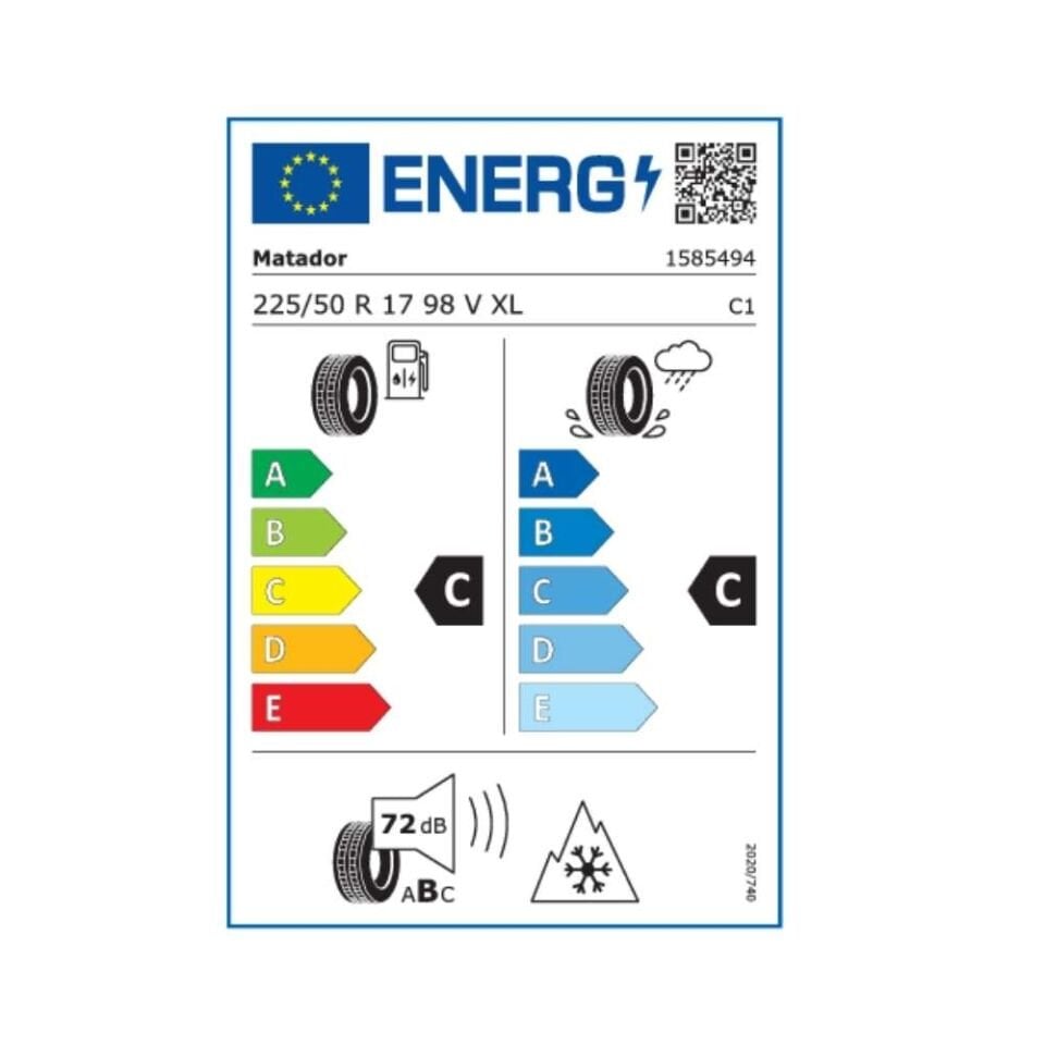 Matador 225/50R17 Nordicca Mp93 Xl Fr 98V (Üretim Yılı:2025)