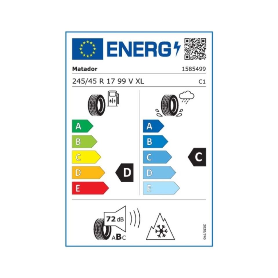 Matador 245/45R17 Nordicca Mp93 Xl Fr 99V (Üretim Yılı:2025)