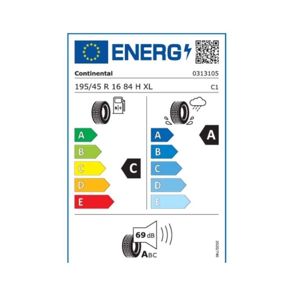 Continental 195/45R16 Ultra Contact Fr Xl 84H (Üretim Yılı:2024)