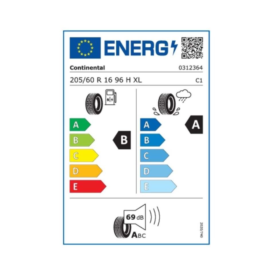 Continental 205/60R16 Ultra Contact Fr Xl 96H (Üretim Yılı:2024)