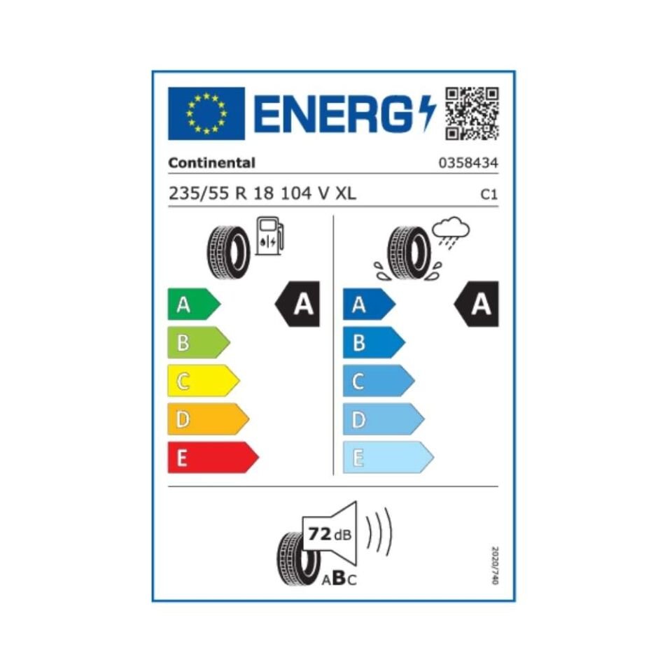 Continental 235/55R18 Eco Contact 6 Xl 104V D9 (Üretim Yılı:2025)