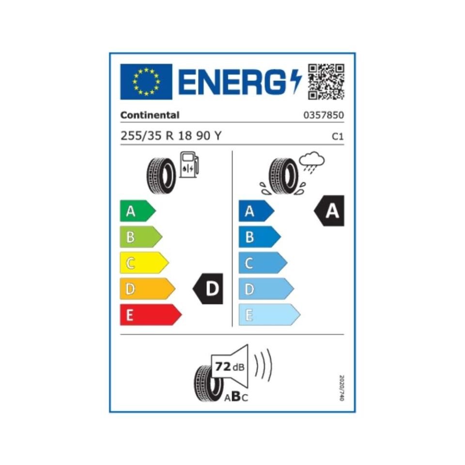 Continental 255/35R18 Cotinental Sport Contact 5 Ssr Fr 90Y (Üretim Yılı:2024)