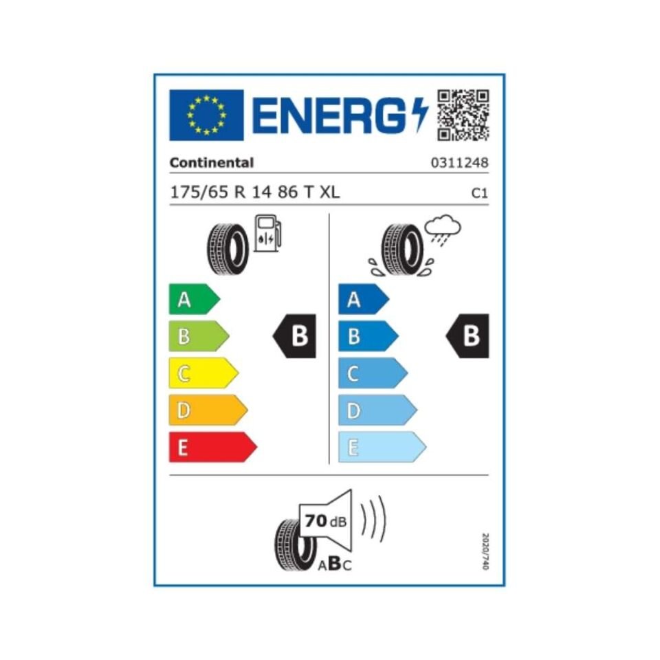 Continental 175/65/14 Eco Contact 6 Xl 86T (Üretim Yılı:2025)