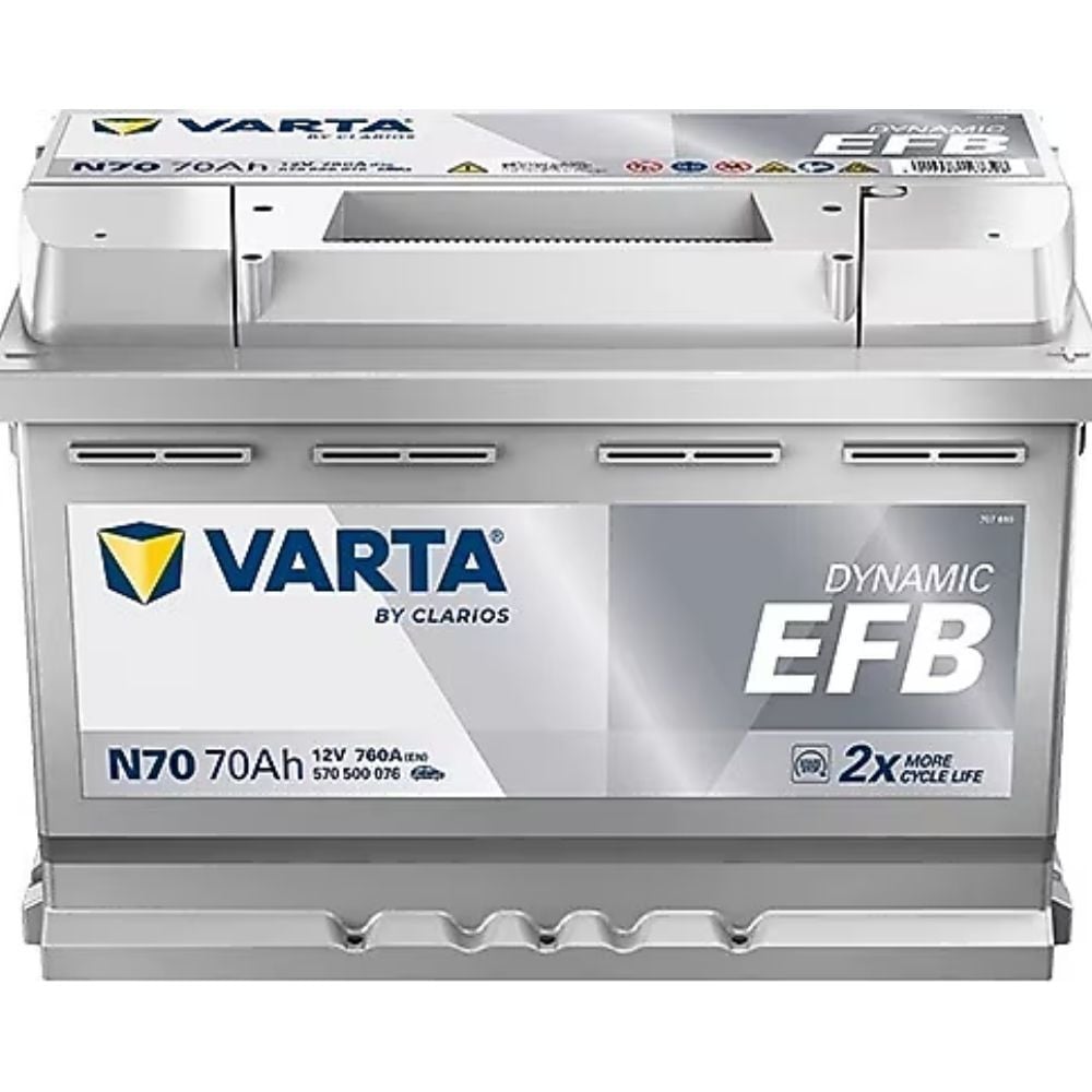 Varta N70 12V 70 Ah 760A Dynamic Sli Start-Stop Efb (Üretim Yılı:2025) ⚠️Eski Akü İadesiz Fiyatıdır