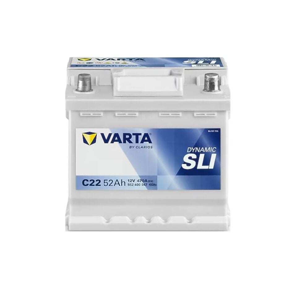 Varta Blue Dynamic C22 12 V 52 Ah 470 CCA Akü (Üretim Yılı:2025)